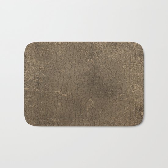 Rustic Tree Bark Pattern Bath Mat