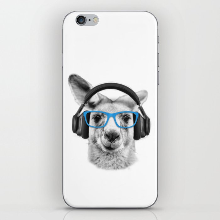 Cute Dog, Headphones and glasses iPhone Skin by Revolutionaus