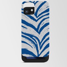Tiger Stripes - Dark Blue & White - Animal Print - Zebra Print iPhone Card Case