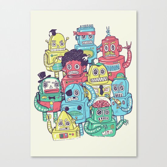 Robot's can't Smile Canvas Print