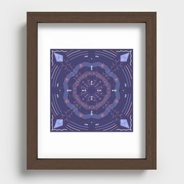 Purple Mandala Art Print Recessed Framed Print