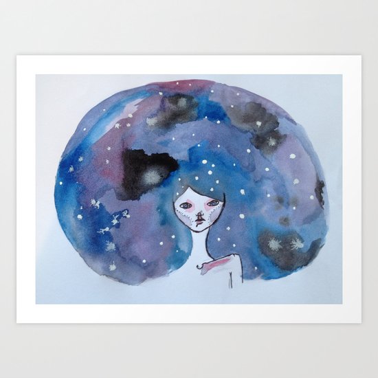 Galaxy Brain Art Print