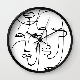 Abstract faces Wall Clock