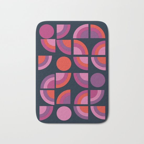 Outta Sight - 70s retro throwback trendy vintage style geometric 1970's Bath Mat