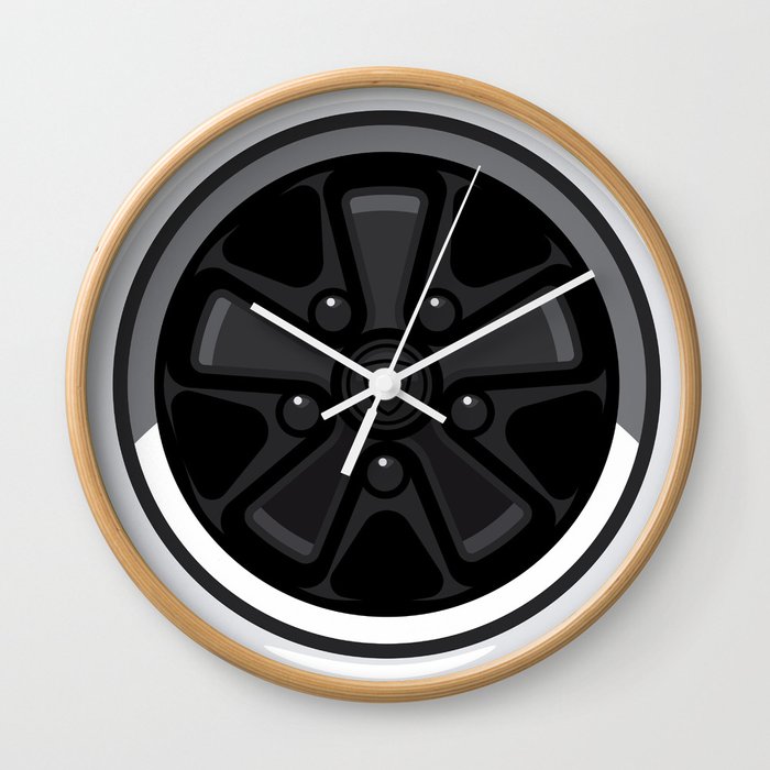 Wheel Design Retro Fuchs Felge Wall Clock