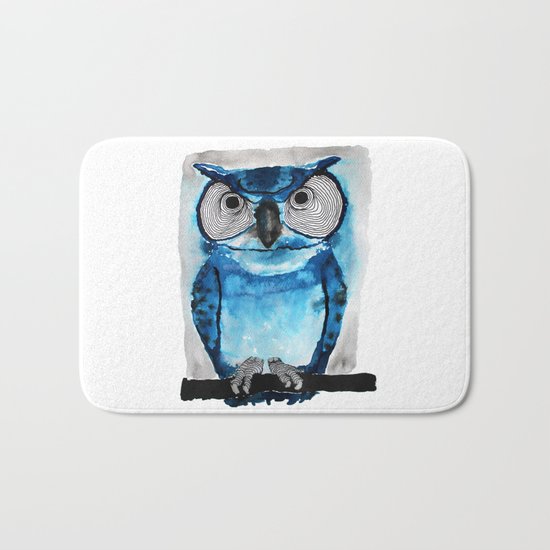 Blue Owl Bath Mat