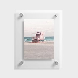 Miami Beach Lifeguard Stand Floating Acrylic Print