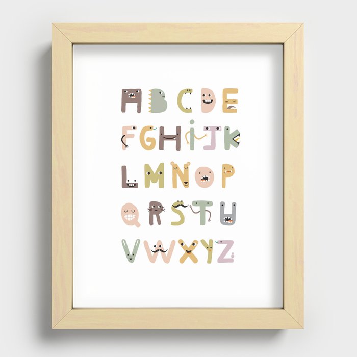 ABC The - neutral tones Recessed Framed Print by Society6
