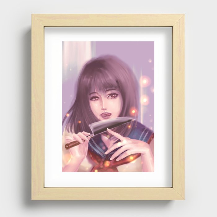 Yandere Girl Recessed Framed Print