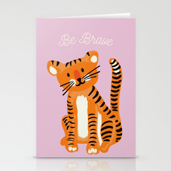 Cute Tiger Nursery Decor Pink Stationery Cards