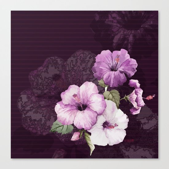 The shadow of flowers Canvas Print