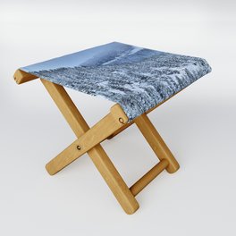 Moody Spring Snow in a Scottish Highland Pine Forest ( in I Art and Afterglow) Folding Stool