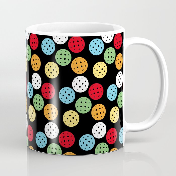 Colorful Pickleball Pattern Coffee Mug