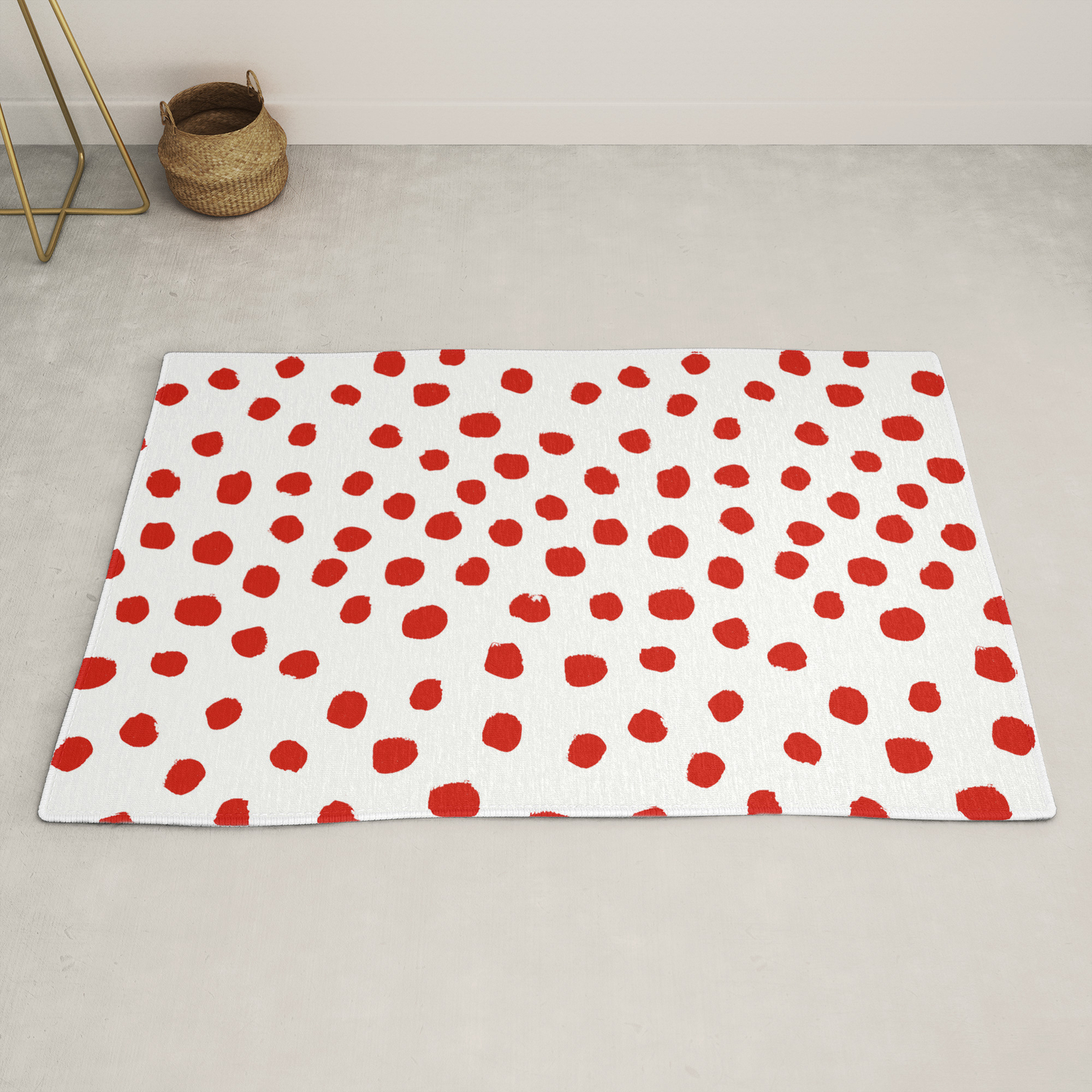 Christmas Dots Painted Minimalist Dotted Pattern Holiday Red And