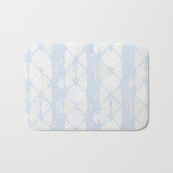 Simply Braided Chevron Sky Blue on Lunar Gray Bath Mat