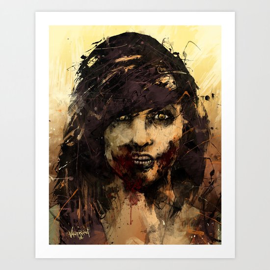 Female Zombie Art Print