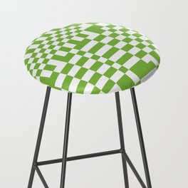 Checkerboard Pattern Green 2 Bar Stool