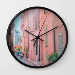 Colors of Mediterranean | Antibes France Europe | Architecture Travel Photography Wall Art Print Wall Clock