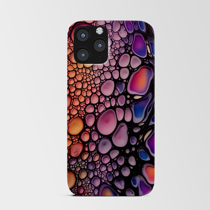 Colorful bubbles pour ink painting iPhone Card Case