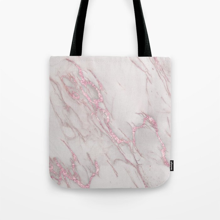 pink metallic tote bag