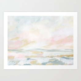 Golden Hour - Pastel Seascape Art Print