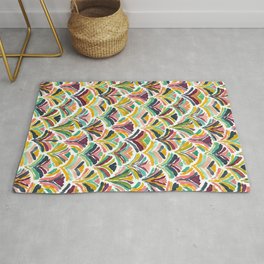 DECKED OUT Colorful Scallop Print Rug