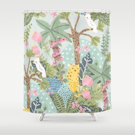 Junge flora Shower Curtain