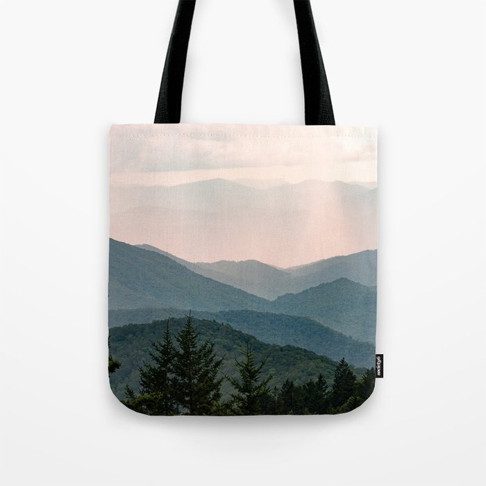 Smoky Mountain Pastel Sunset Tote Bag