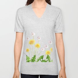 Dandelion 3  V Neck T Shirt