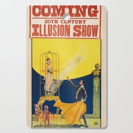 Vintage illusionist magic poster art Cutting Board