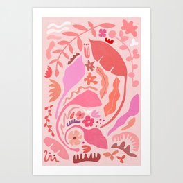 Pink Flora Art Print