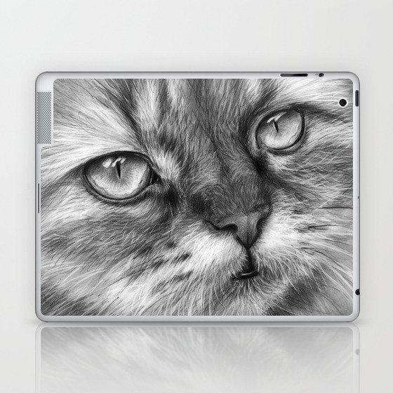 Cat Drawing Laptop & iPad Skin