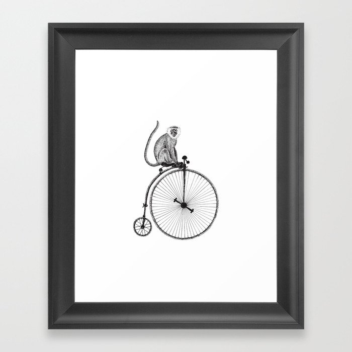 bike monkey 2 Framed Art Print