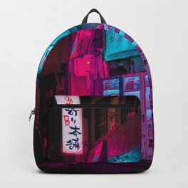 80s Trends Neon Aesthetic Vending Machine Backpack | Nightphotography, Pinkneon, Japan, Game, Cyberpunk, Neonaesthetics, Alleyway, Manga, Photo, Shinjuku 
