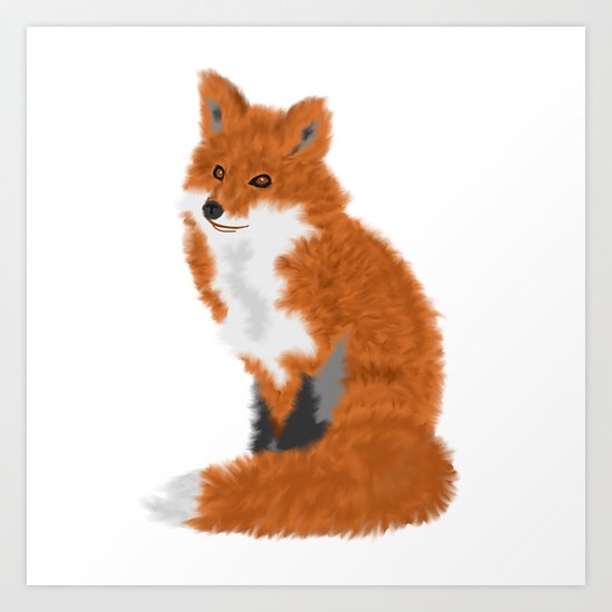 red fox Art Print