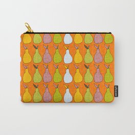 Pop Mod Pear Orange Carry-All Pouch | Pear, Modernpattern, Bruxamagica, Midcenturymodern, Fruitpattern, Retro, Midcentury, Orange, Pattern, Pearpattern 