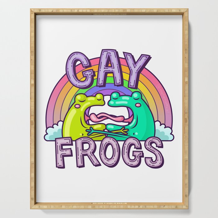 Gay Frogs Serving Tray