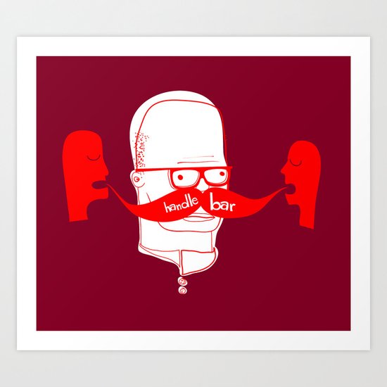Documenting the Discovery of the Handlebar Mustache Art Print
