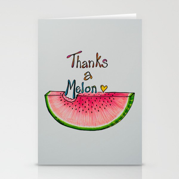 Thanks a melon Stationery Cards