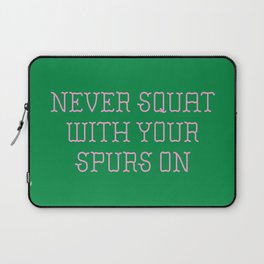 Cautious Squatting, Pink and Green Laptop Sleeve