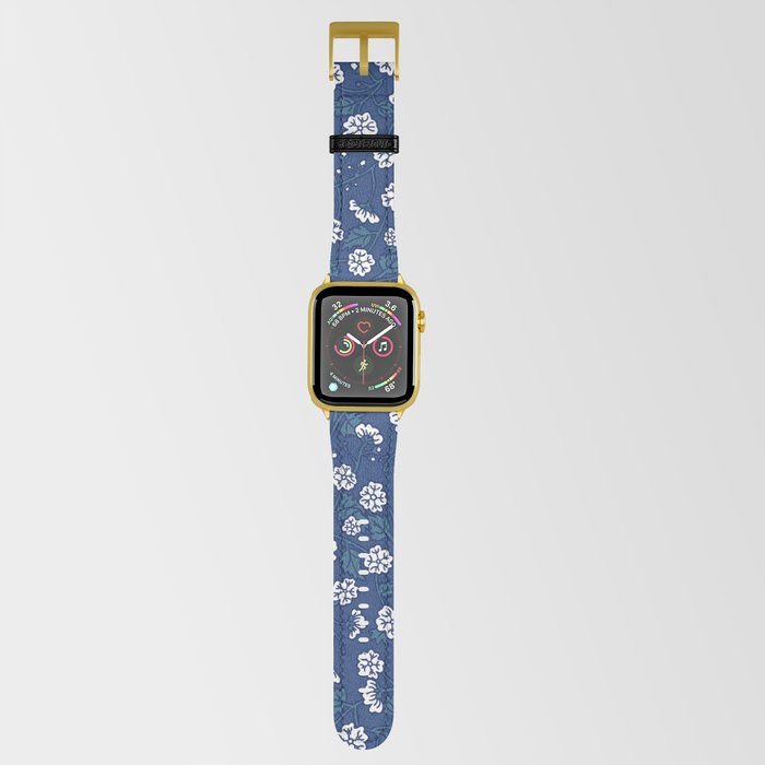 Blue Floral Expression Apple Watch Band