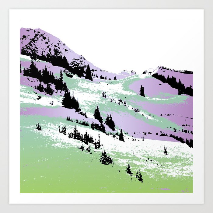 Spring Mountains Fantasy Art Print By Mokkihopero