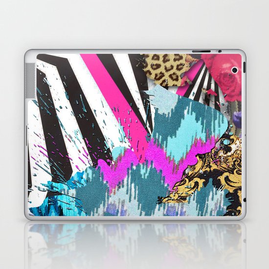Fashion | Chic aztec pink teal zebra stripes leopard pattern Laptop & iPad Skin