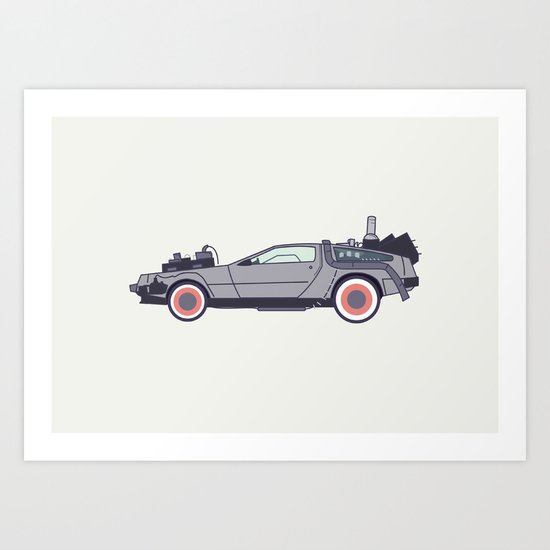 Delorean Art Print