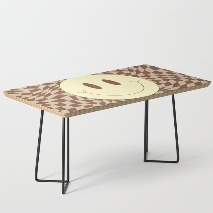 Smiley brown wavy checker Coffee Table