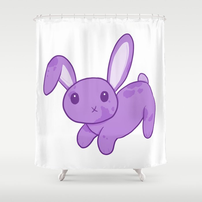 Purple Bunny Shower Curtain