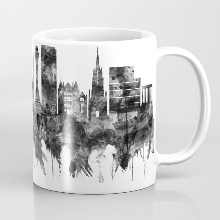 Edinburgh Scotland Skyline BW Coffee Mug