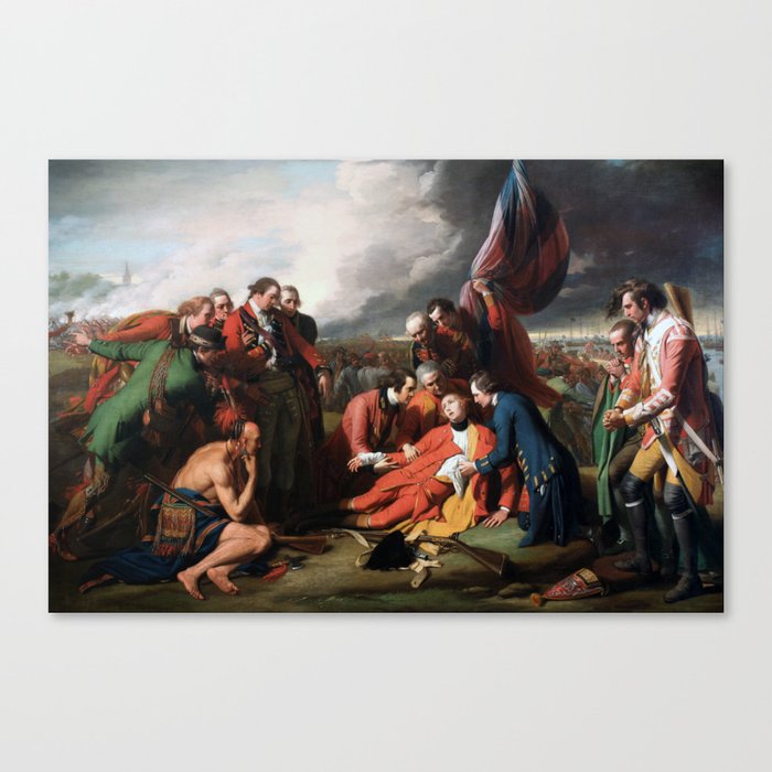 The Death of General Wolfe - Benjamin West 1770 Canvas Print