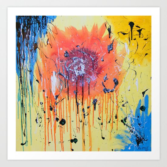 Bleeding poppy Art Print