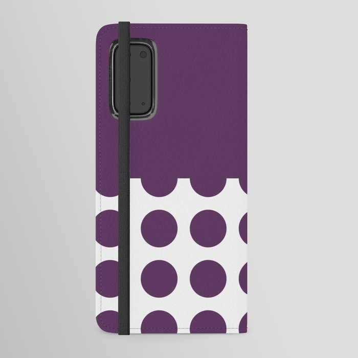 Elegant Dots Polka Dots Circles Spots Purple Violet White Android Wallet Case